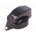 A1317860; Knob; with pointer; thermoplastic; Øshaft: 6mm; Ø20.3x12.8mm; OKW A1317860; Knob; with pointer; thermoplastic; Øshaft: 6mm; Ø20.3x12.8mm; OKW