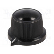 A1319560; Knob; with pointer; thermoplastic; Øshaft: 6mm; Ø29x20.1mm; black; OKW