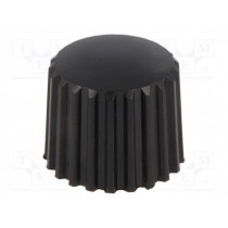 A1321160; Knob; without pointer; thermoplastic; Øshaft: 6mm; Ø20x16mm; black; OKW