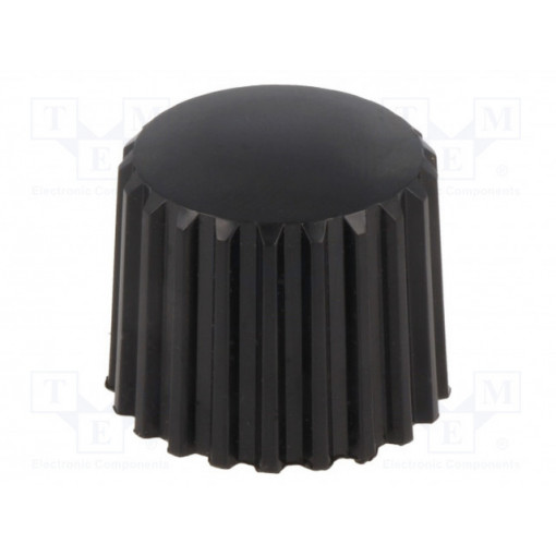 A1321160; Knob; without pointer; thermoplastic; Øshaft: 6mm; Ø20x16mm; black; OKW