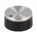 A1321260; Knob; with pointer; aluminium,thermoplastic; Øshaft: 6mm; black; OKW A1321260; Knob; with pointer; aluminium,thermoplastic; Øshaft: 6mm; black; OKW