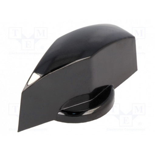 A1324860; Knob; with pointer; thermoplastic; Øshaft: 6mm; Ø25x20mm; black; OKW