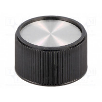 A1328160; Knob; without pointer; thermoplastic; Øshaft: 6mm; Ø28x16mm; black; OKW