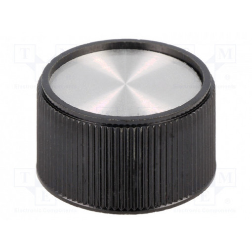 A1328160; Knob; without pointer; thermoplastic; Øshaft: 6mm; Ø28x16mm; black; OKW