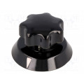 A1342660; Knob; with pointer; thermoplastic; Øshaft: 6mm; Ø31x25mm; black; OKW A1342660; Knob; with pointer; thermoplastic; Øshaft: 6mm; Ø31x25mm; black; OKW