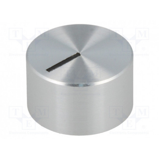 A1412441; Knob; with pointer; aluminium,plastic; Øshaft: 4mm; Ø12x7.2mm; OKW