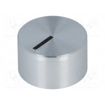 A1412461; Knob; with pointer; aluminium,plastic; Øshaft: 6mm; Ø12x7.1mm; OKW