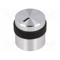 A1416469; Knob; with pointer; aluminium,plastic; Øshaft: 6mm; Ø15.9x15.2mm; OKW