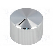 A1418261; Knob; with pointer; aluminium,plastic; Øshaft: 6mm; Ø18.7x12mm; OKW