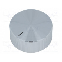 A1438261; Knob; with pointer; aluminium,plastic; Øshaft: 6mm; Ø38.9x16mm; OKW