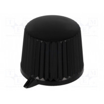 A1613560; Knob; with pointer; thermoplastic; Øshaft: 6mm; Ø19.9x15.5mm; OKW