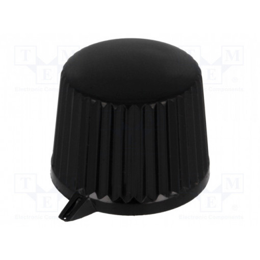 A1613560; Knob; with pointer; thermoplastic; Øshaft: 6mm; Ø19.9x15.5mm; OKW