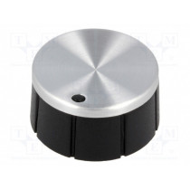 A1624260; Knob; with pointer; aluminium,thermoplastic; Øshaft: 6mm; black; OKW