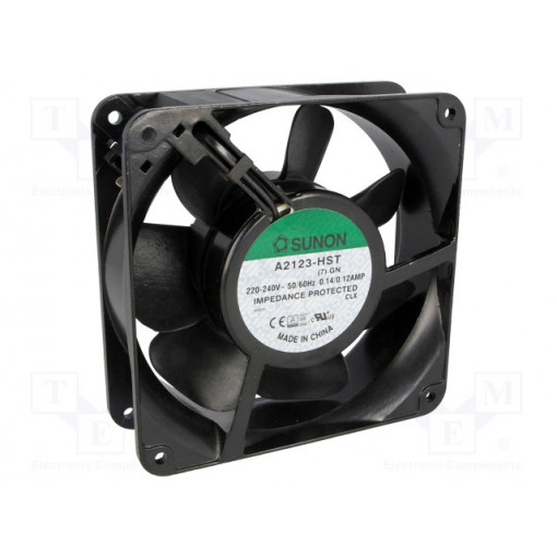 A2123-HST.(7).GN; Fan: AC; axial; 230VAC; 120x120x38mm; 210(±10%)m3/h; 46dBA; 2750rpm; SUNON A2123-HST.(7).GN; Fan: AC; axial; 230VAC; 120x120x38mm; 210(±10%)m3/h; 46dBA; 2750rpm; SUNON