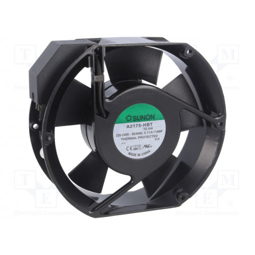 A2175HBT.TC.GN; Fan: AC; axial; 230VAC; 171x151x51mm; 344(±10%)m3/h; 51dBA; 2800rpm; SUNON A2175HBT.TC.GN; Fan: AC; axial; 230VAC; 171x151x51mm; 344(±10%)m3/h; 51dBA; 2800rpm; SUNON