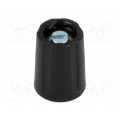 A2510030; Knob; without pointer; ABS; Øshaft: 3mm; Ø10.5x14mm; black; OKW A2510030; Knob; without pointer; ABS; Øshaft: 3mm; Ø10.5x14mm; black; OKW