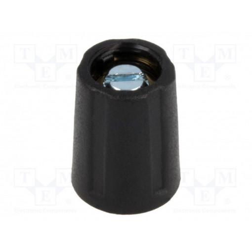 A2510030; Knob; without pointer; ABS; Øshaft: 3mm; Ø10.5x14mm; black; OKW