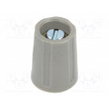 A2510038; Knob; without pointer; ABS; Øshaft: 3mm; Ø10.5x14mm; grey; OKW A2510038; Knob; without pointer; ABS; Øshaft: 3mm; Ø10.5x14mm; grey; OKW