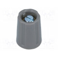 A2510048; Knob; without pointer; ABS; Øshaft: 4mm; Ø10.5x14mm; grey; OKW A2510048; Knob; without pointer; ABS; Øshaft: 4mm; Ø10.5x14mm; grey; OKW