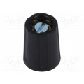 A2510320; Knob; without pointer; ABS; Øshaft: 3.18mm; Ø10.5x14mm; black; OKW
