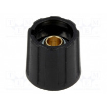 A2516040; Knob; without pointer; ABS; Øshaft: 4mm; Ø16x15.5mm; black; OKW