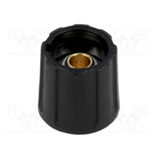 A2516040; Knob; without pointer; ABS; Øshaft: 4mm; Ø16x15.5mm; black; OKW