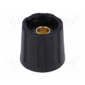 A2516060; Knob; without pointer; ABS; Øshaft: 6mm; Ø16x15.5mm; black; OKW
