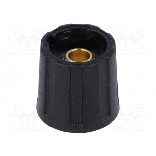 A2516060; Knob; without pointer; ABS; Øshaft: 6mm; Ø16x15.5mm; black; OKW