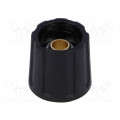 A2516630; Knob; without pointer; ABS; Øshaft: 6.35mm; Ø16x15.5mm; black; OKW