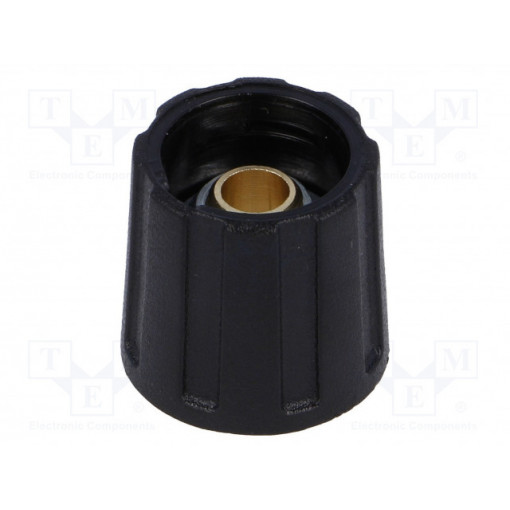 A2516630; Knob; without pointer; ABS; Øshaft: 6.35mm; Ø16x15.5mm; black; OKW