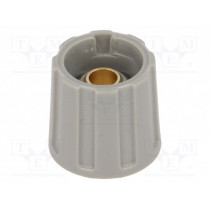 A2516638; Knob; without pointer; ABS; Øshaft: 6.35mm; Ø16x15.5mm; grey; OKW