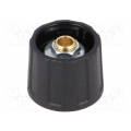 A2520060; Knob; without pointer; ABS; Øshaft: 6mm; Ø20x15.5mm; black; OKW