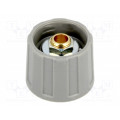 A2520068; Knob; without pointer; ABS; Øshaft: 6mm; Ø20x15.5mm; grey; OKW