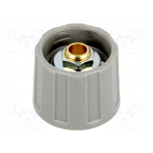 A2520068; Knob; without pointer; ABS; Øshaft: 6mm; Ø20x15.5mm; grey; OKW