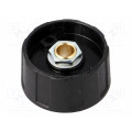 A2531060; Knob; without pointer; ABS; Øshaft: 6mm; Ø31x15.5mm; black; OKW
