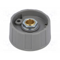 A2531068; Knob; without pointer; ABS; Øshaft: 6mm; Ø31x15.5mm; grey; OKW