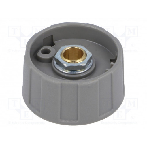A2531068; Knob; without pointer; ABS; Øshaft: 6mm; Ø31x15.5mm; grey; OKW