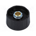 A2531630; Knob; without pointer; ABS; Øshaft: 6.35mm; Ø31x15.5mm; black; OKW