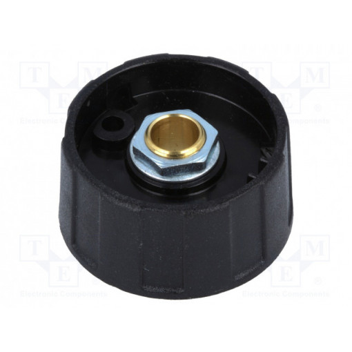A2531630; Knob; without pointer; ABS; Øshaft: 6.35mm; Ø31x15.5mm; black; OKW