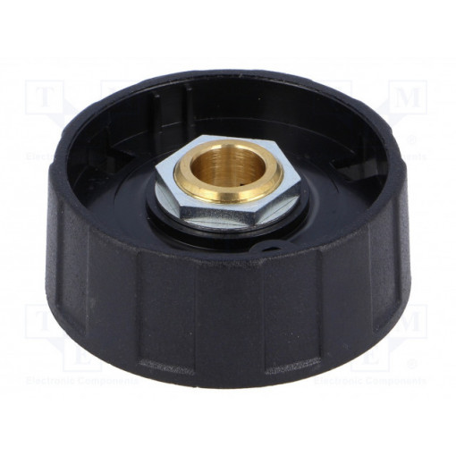 A2540080; Knob; without pointer; ABS; Øshaft: 8mm; Ø40x15.5mm; black; OKW