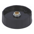 A2550060; Knob; without pointer; ABS; Øshaft: 6mm; Ø50x15.5mm; black; OKW