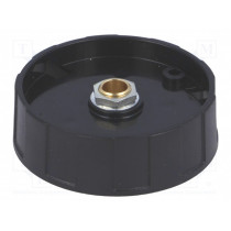 A2550060; Knob; without pointer; ABS; Øshaft: 6mm; Ø50x15.5mm; black; OKW