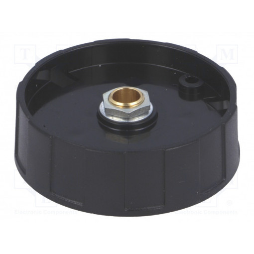A2550060; Knob; without pointer; ABS; Øshaft: 6mm; Ø50x15.5mm; black; OKW