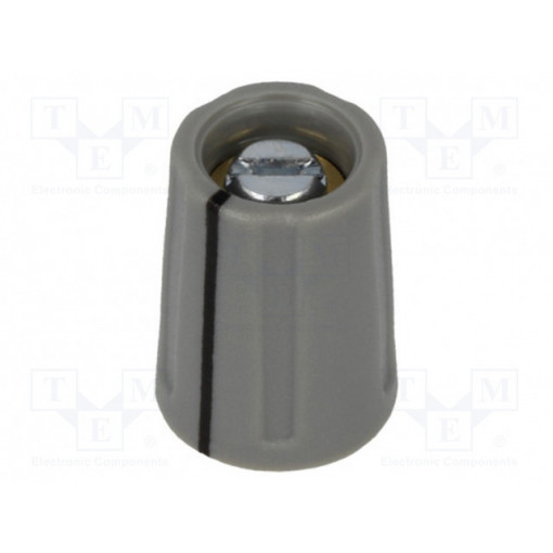 A2610038; Knob; with pointer; ABS; Øshaft: 3mm; Ø10.5x14mm; grey; OKW