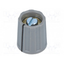 A2613068; Knob; with pointer; ABS; Øshaft: 6mm; Ø13.5x15.5mm; black; OKW