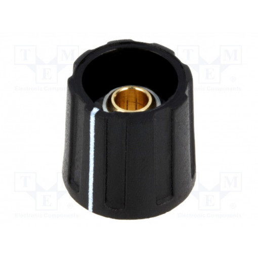 A2616040; Knob; with pointer; ABS; Øshaft: 4mm; Ø16x15.5mm; black; OKW