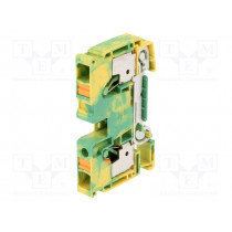 2490440000 A2C 10 PE; Splice terminal: rail; 10mm2; ways: 1; terminals: 2; yellow-green; WEIDMÜLLER