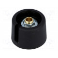 A3023049; Knob; with pointer; polyamide; Øshaft: 4mm; Ø23x16mm; black; OKW
