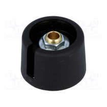 A3023049; Knob; with pointer; polyamide; Øshaft: 4mm; Ø23x16mm; black; OKW