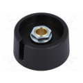 A3031069; Knob; with pointer; polyamide; Øshaft: 6mm; Ø31x16mm; black; OKW